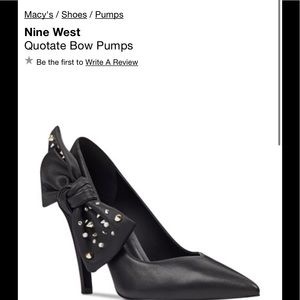 Like new Nine West black leather pumps